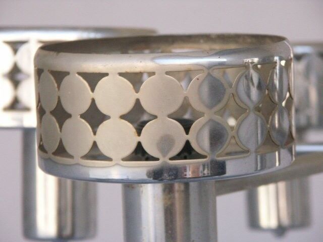 Lustre 6 lumière 1970 métal chromé