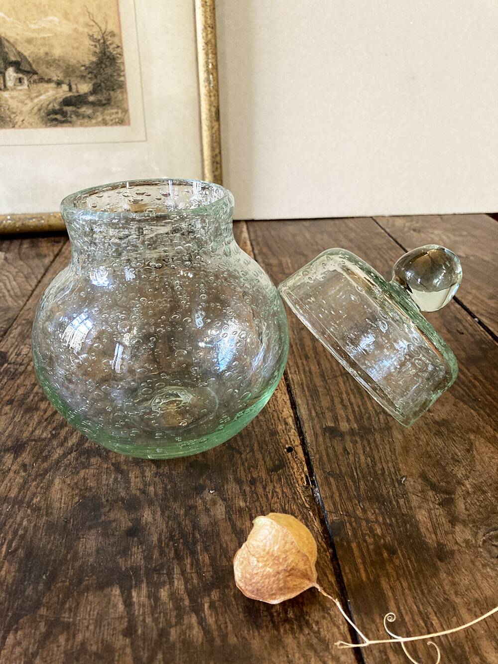 Bocal en verre bullé de Biot, ca. 1980