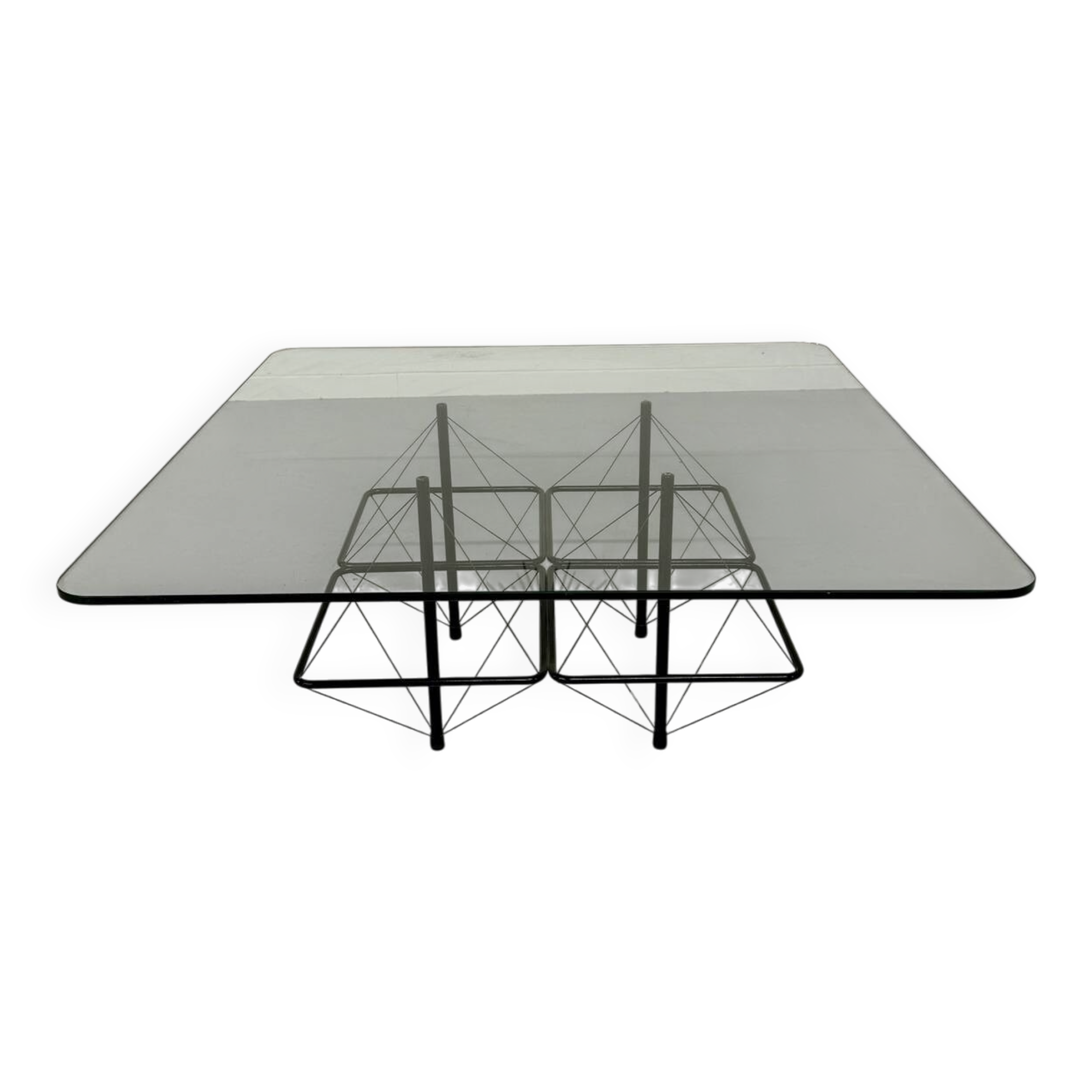 Vintage Italian architectural design coffee table from the 1970s