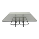 Vintage Italian architectural design coffee table from the 1970s