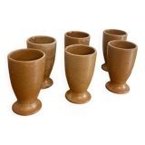Set de 6 verres / tasses en Grès 1970 vintage