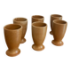 Set of 6 glasses / mugs in stoneware, vintage 1970.