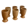 Set of 6 glasses / mugs in stoneware, vintage 1970.