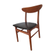 Chaise danoise en teck et skai noir