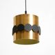 1960s Space Age pendant lamp by Doria, made of copper-anodized aluminum