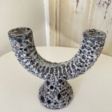 Candelabra candlestick candlestick 2 candles in fat lava style ceramic