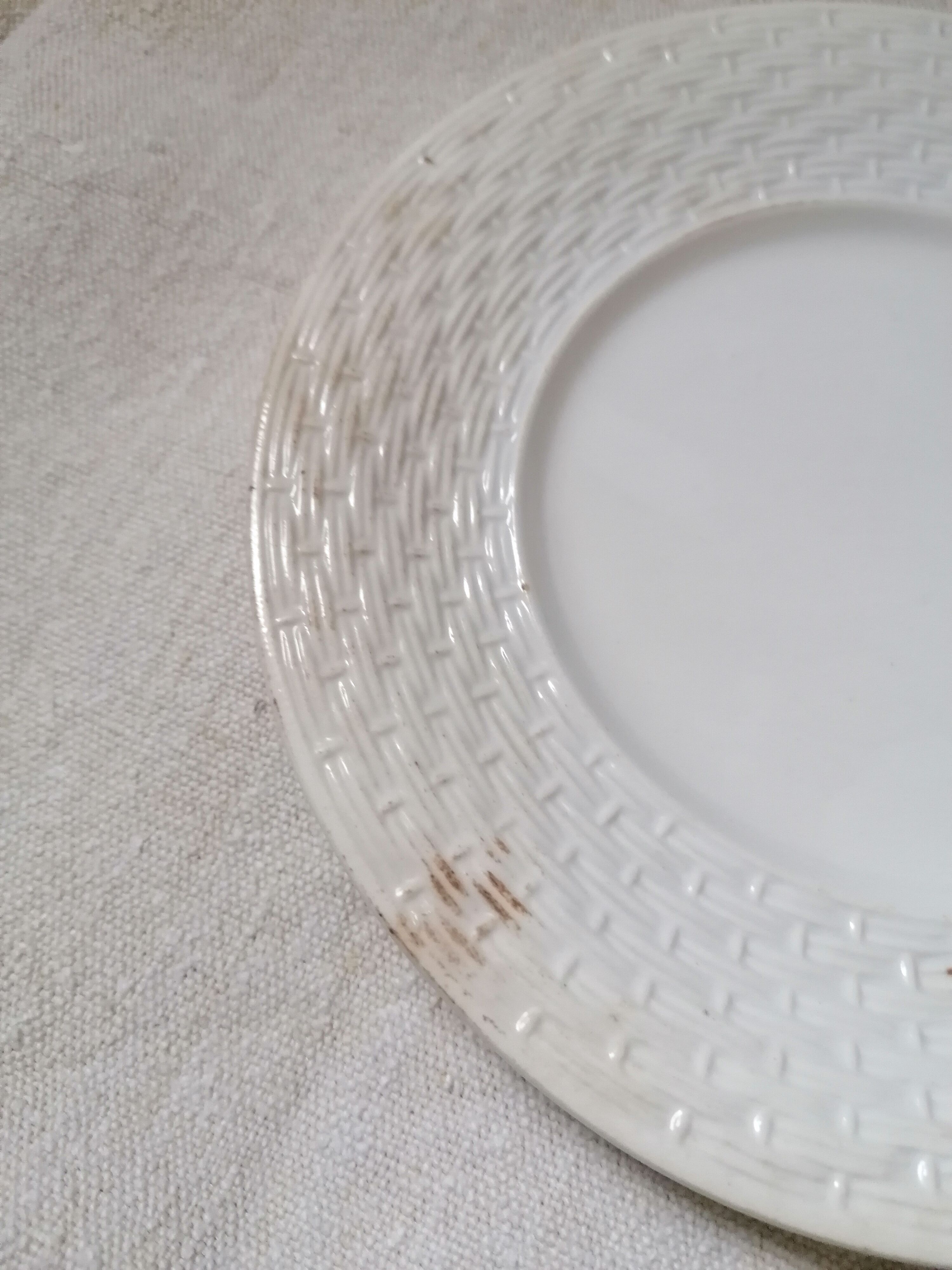 Set of 7 Gien earthenware dessert plates