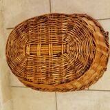 Old oval wicker basket with handles