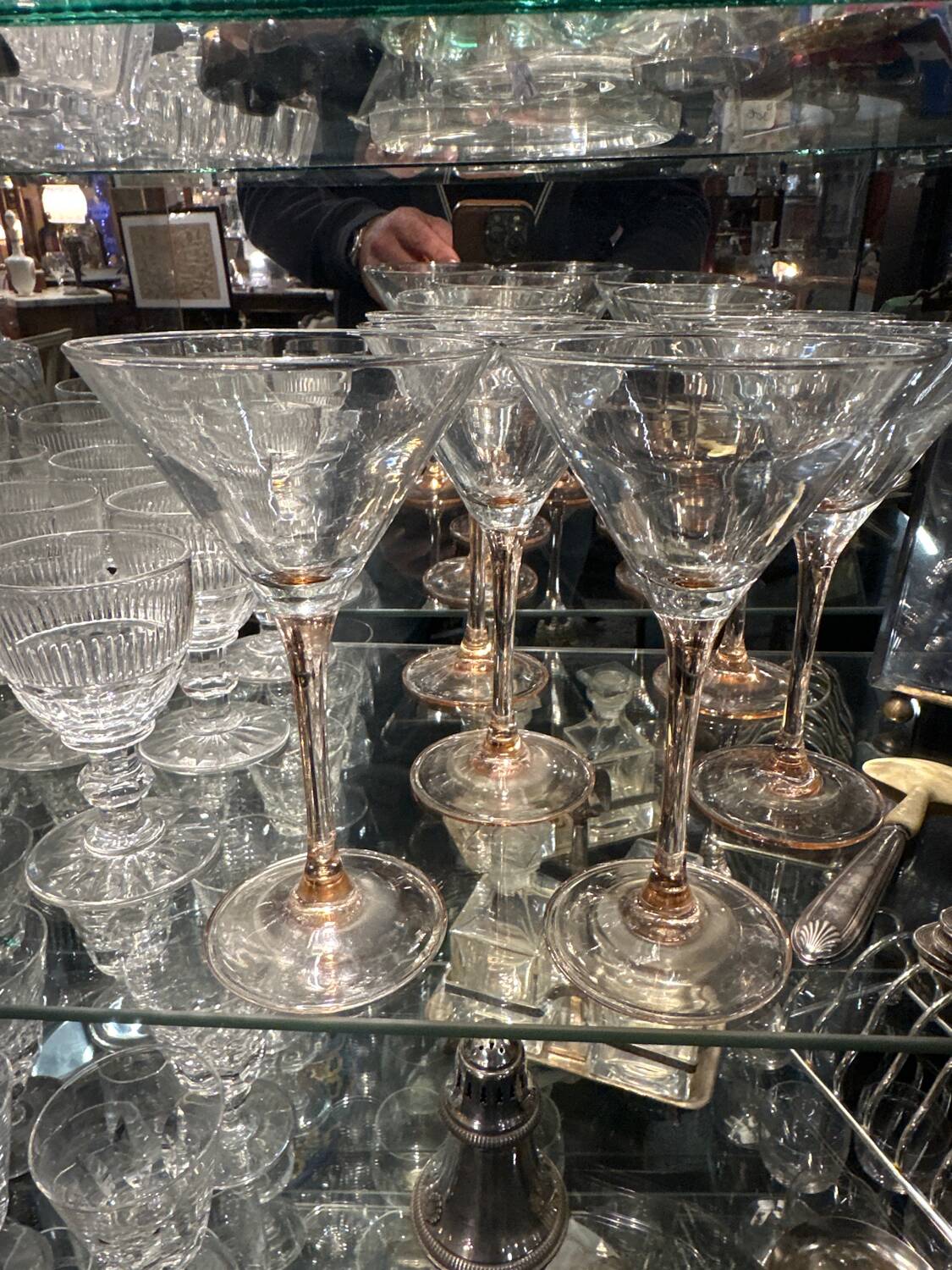 6 cocktail glasses