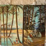 Pair of orientalist paintings signed Hager 1925