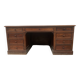 Bureau plat a caisson de style Napoléon III en acajou XIX siècle