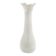 Mid-century modern vase, ivory white glass, Poland, 1970s