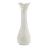Vase moderne du milieu du siècle, verre blanc ivoire, Pologne, années 1970
