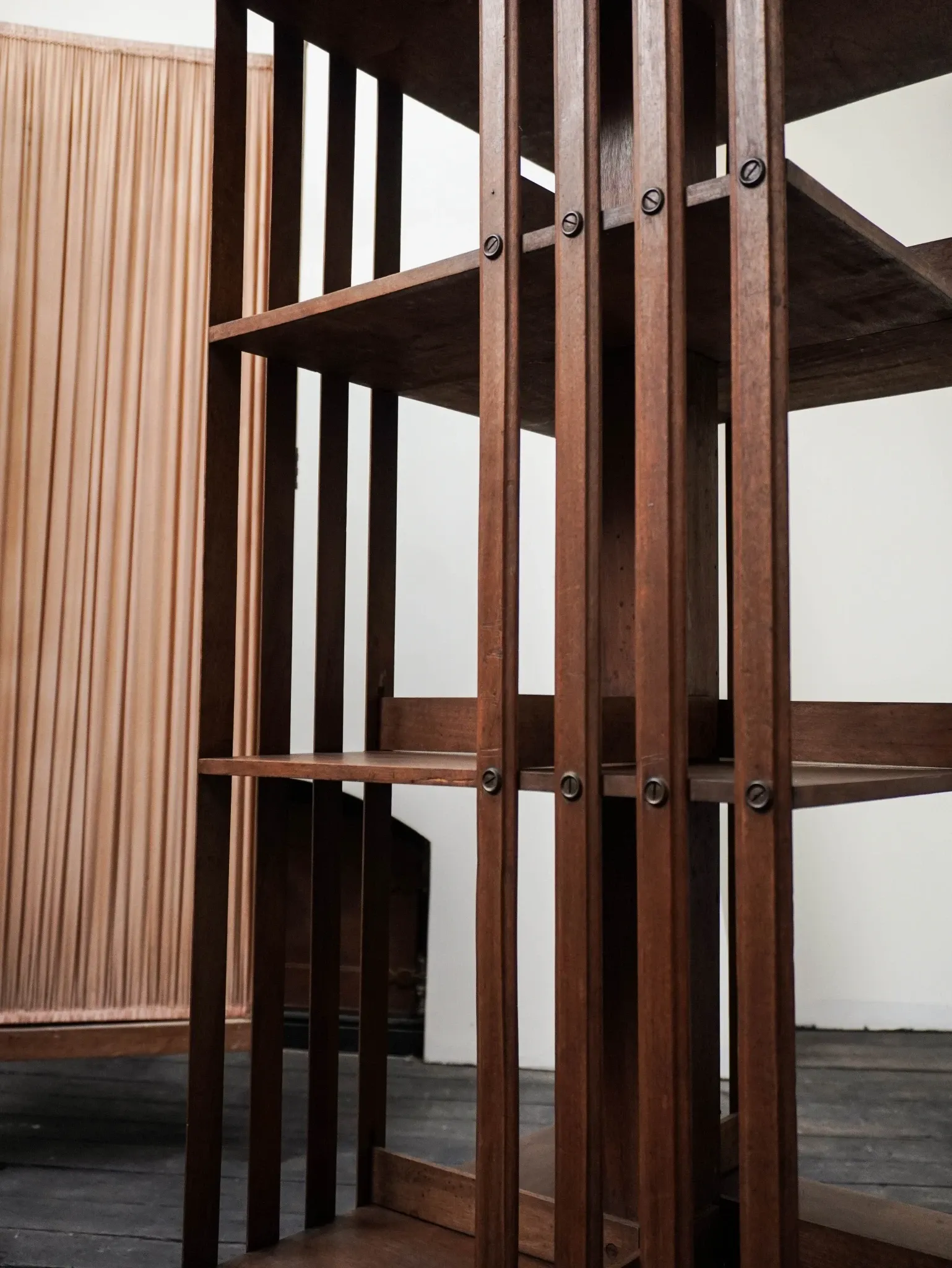 Rotating wooden library from the early 20th century.