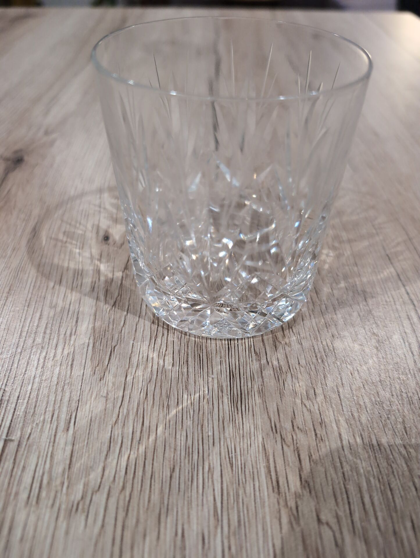 Lot 4 Verres a Whisky Cristal Taille Diamant Gobelets Old Fashioned