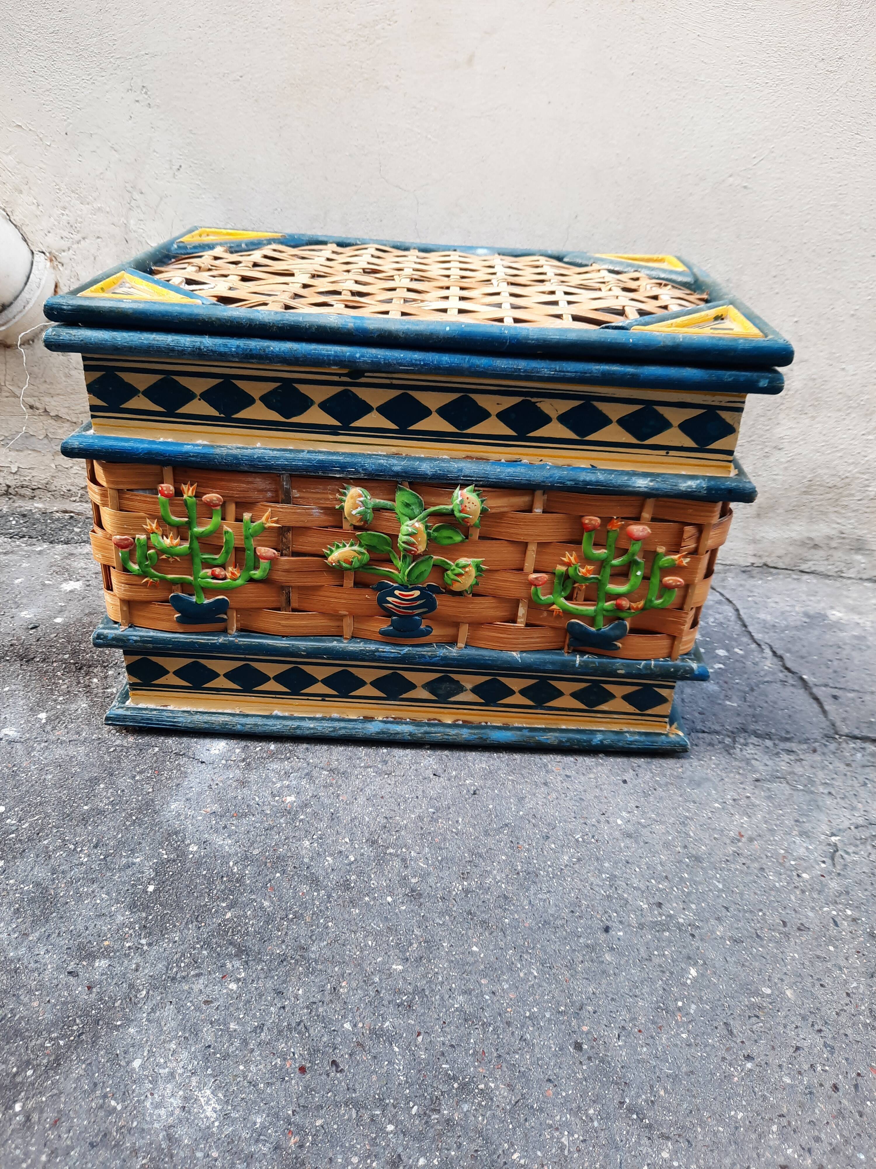 Rattan chest