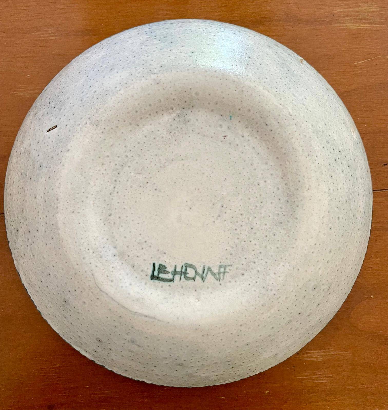 Glazed ceramic deep plate, Danuta Le Hénaff