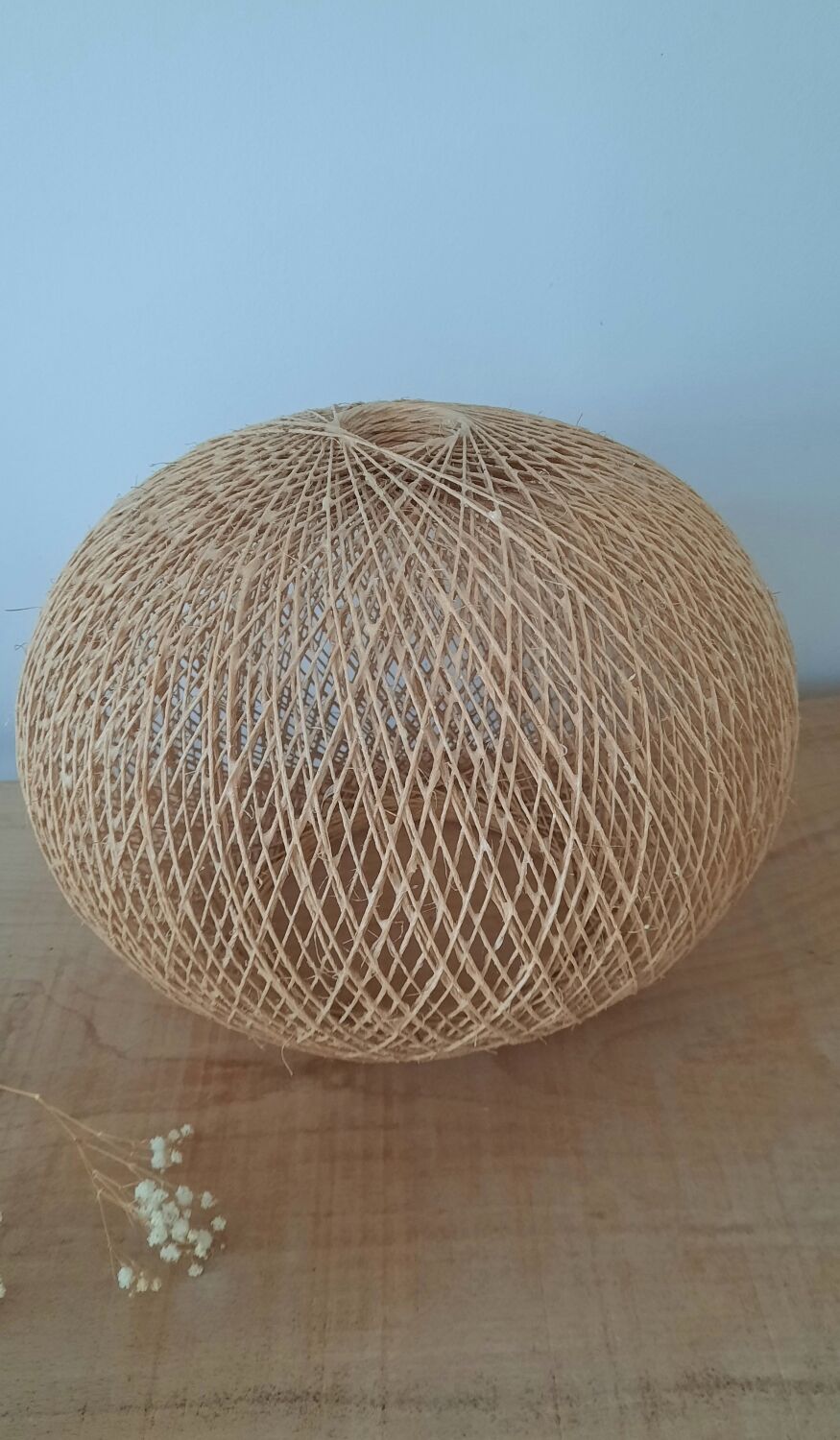 Abat jour suspension en corde vintage