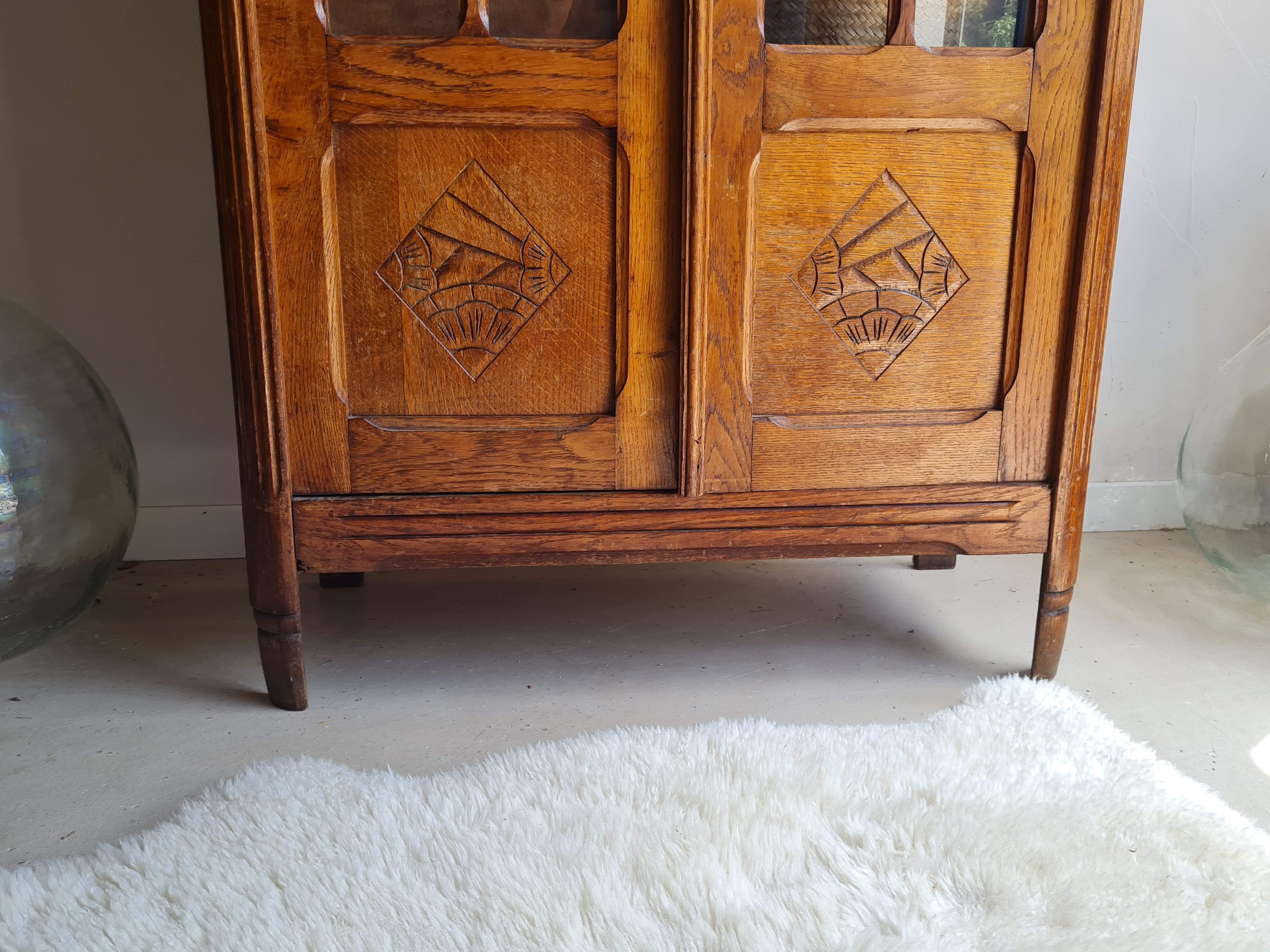 Parisian art deco glass cabinet