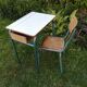 Bureau d´écolier taille adulte et sa chaise assortie