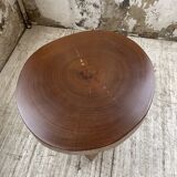 Circular brutalist table from the 1950s