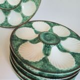 Serving of 6 oyster plates and 1 Longchamp dish
