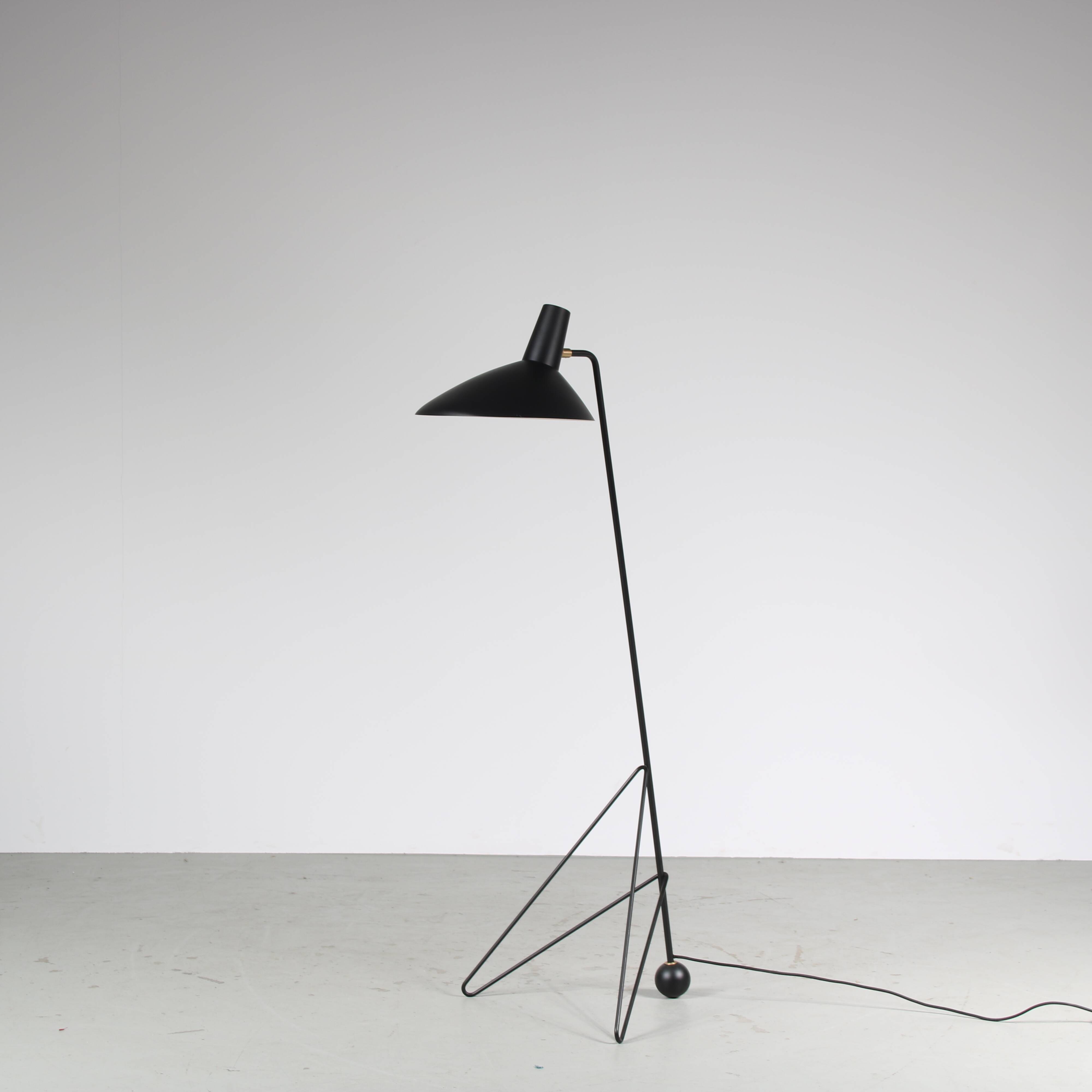 2020s edition of 1950s Floor lamp by Peter Hvidt and Olga Molgaard for & Tradition, Denmark