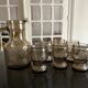 Pitcher and 6 orangeade glasses 1970