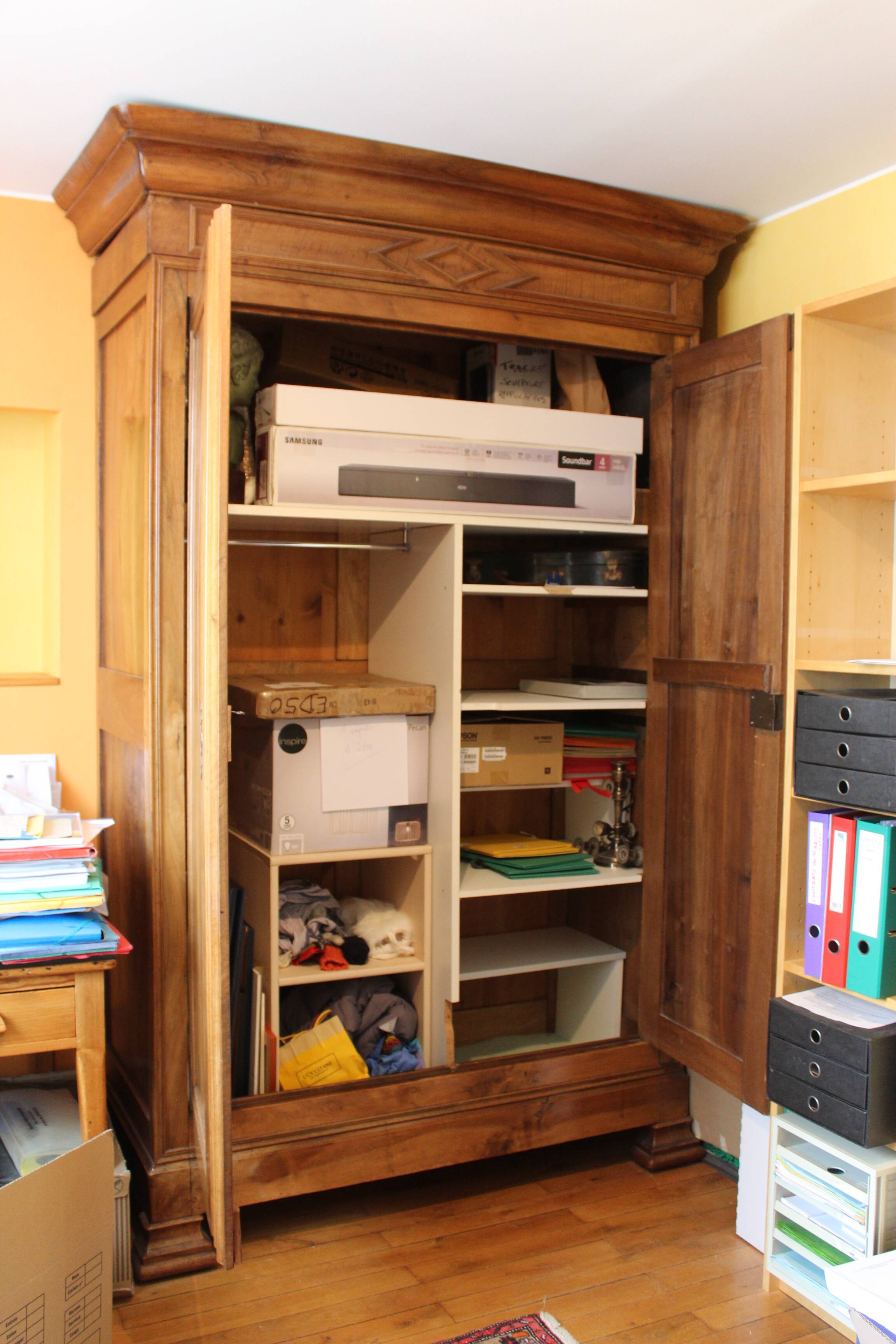 19th century solid wood wardrobe