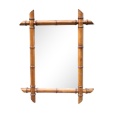 Bamboo imitation wooden mirror 56 x 43