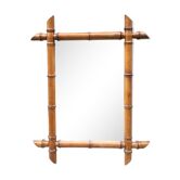 Bamboo imitation wooden mirror 56 x 43