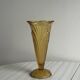 Yellow amber glass vase