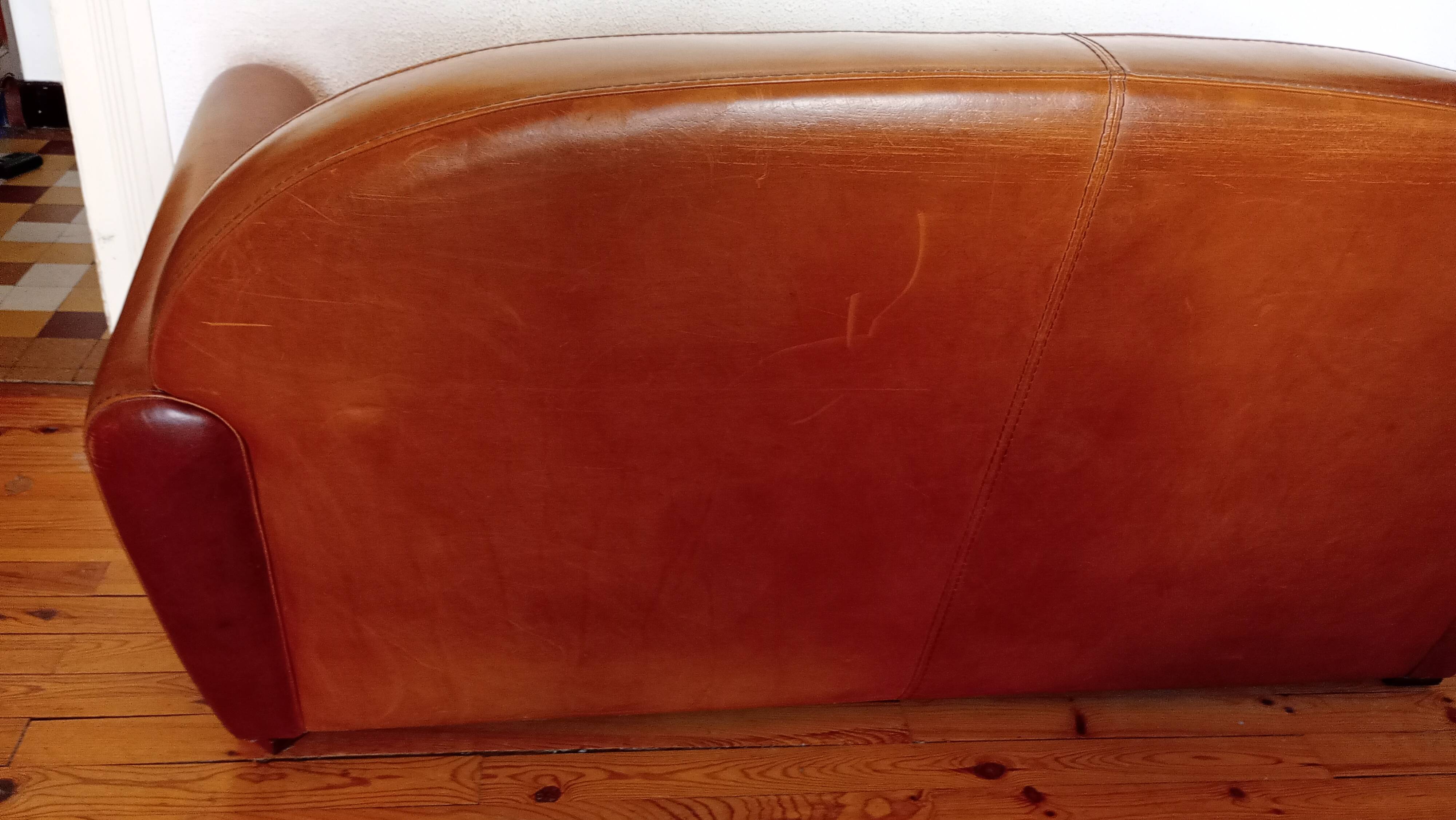 Duvivier leather club sofa