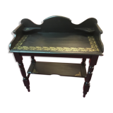 Hairdresser or toilet table in English pine, painted black