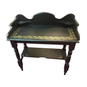 Hairdresser or toilet table in English pine, painted black