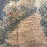 Ancient oil on wood painting