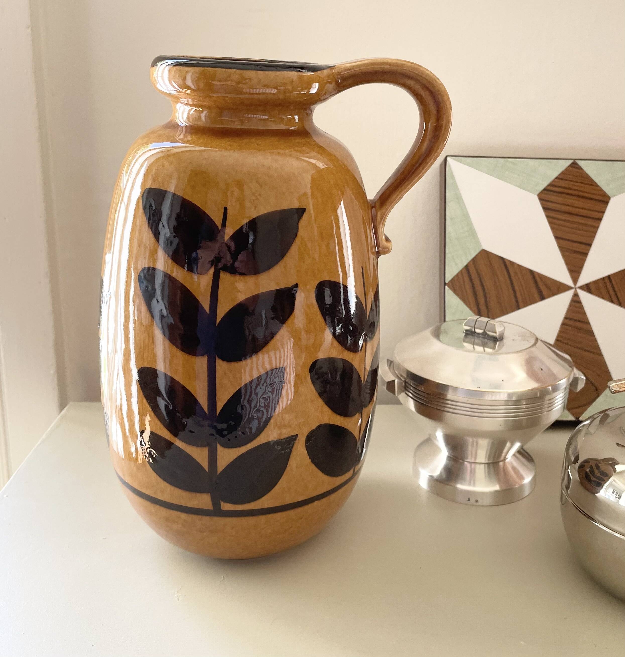 West Germany glazed ceramic vase