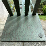 Vintage design coffee table in glass and bronze Vvv Valenti