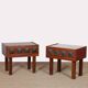 Pair of vintage wooden bedside tables from the 1960s