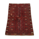 Ancient Asian wool rug, hand-knotted, 82 x 51 in.