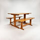Table et de deux bancs, années 1960
