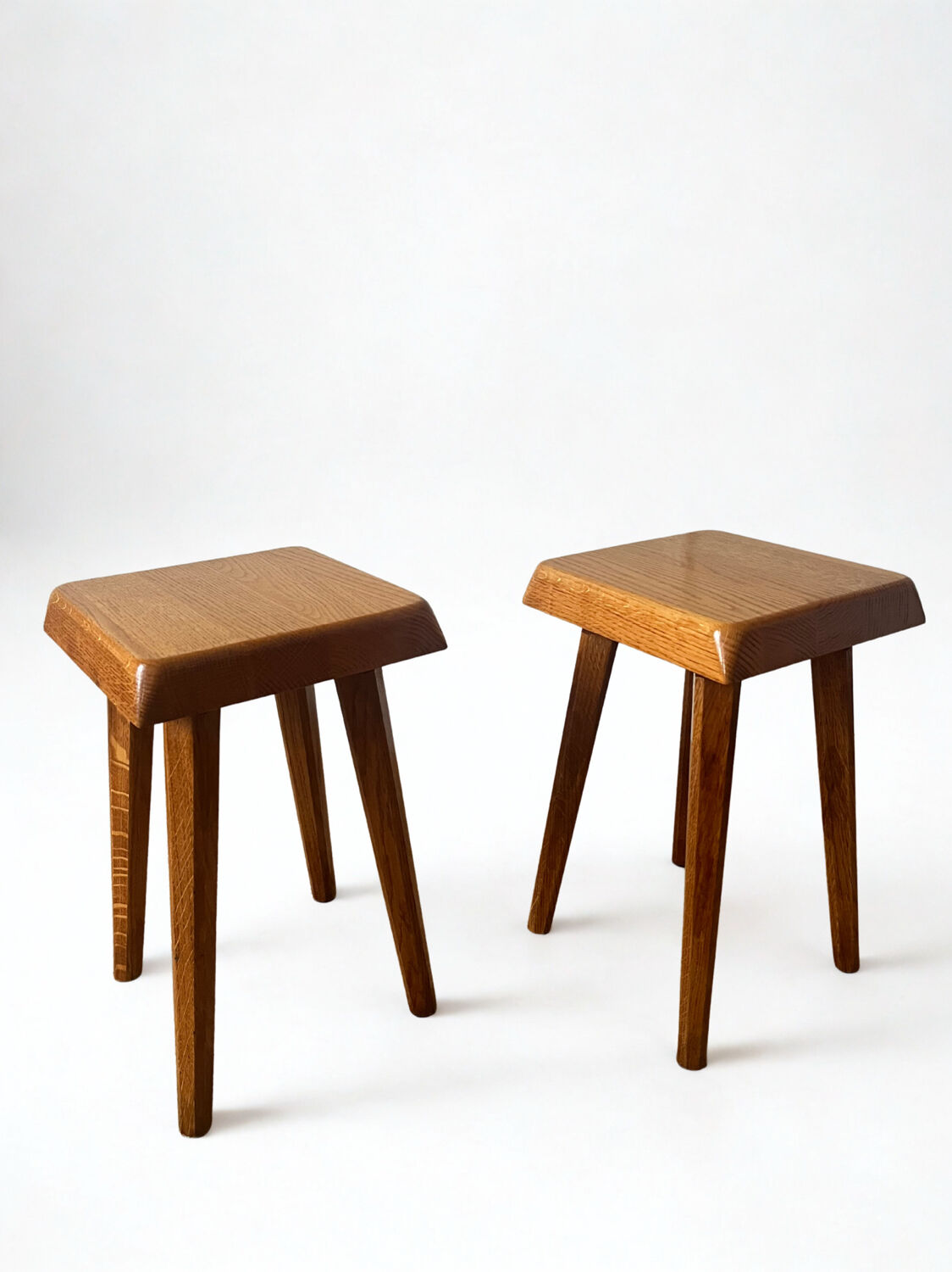 Elm stools by Pierre Chapo