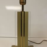 Table lamp in lucite and brass style Hollywood Regency 70's