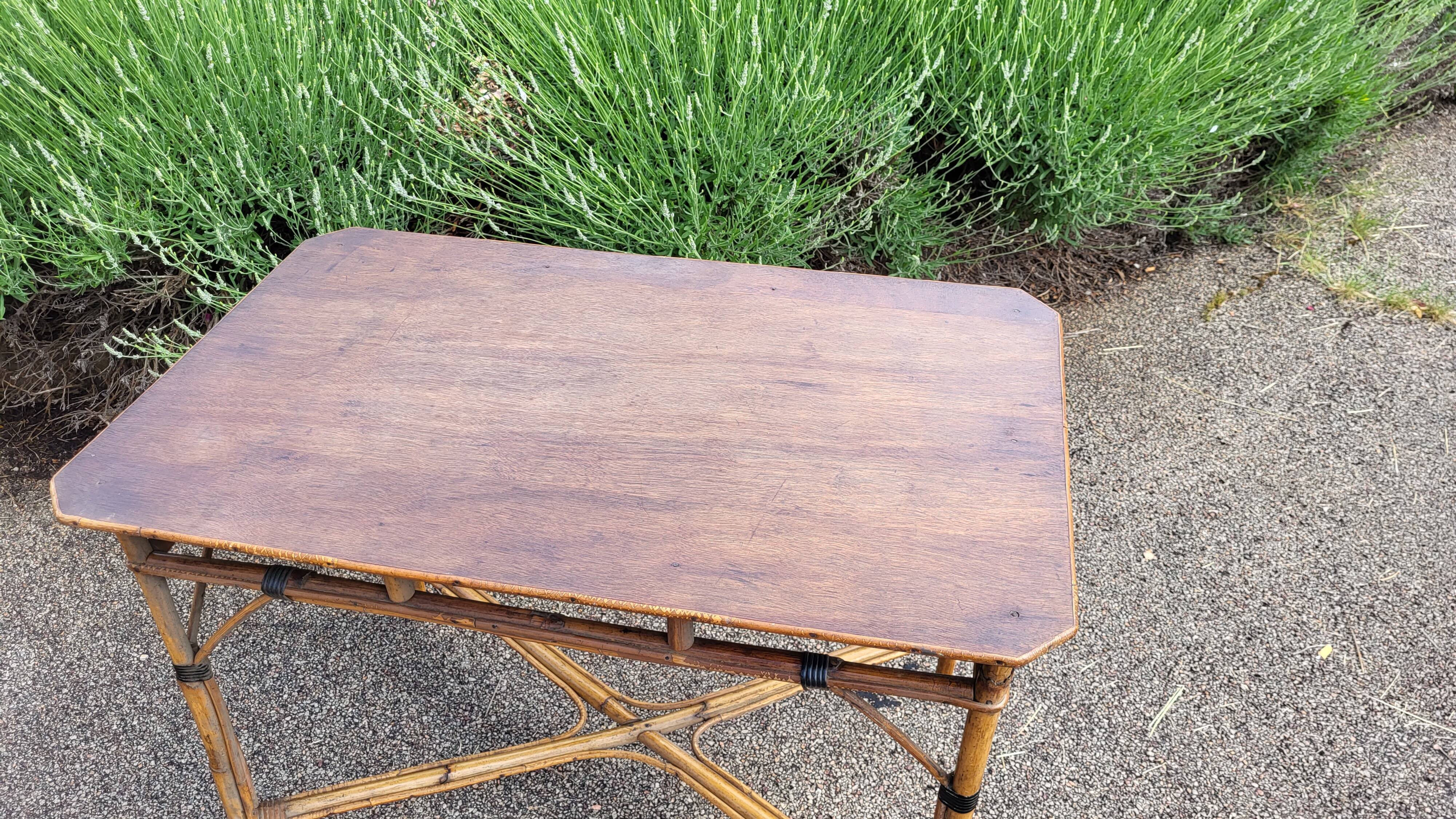 Rattan / bamboo dining table