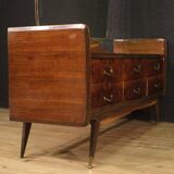 Commode en bois sculpté avec miroir années 50