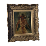 Peinture d'une tahitienne de vincente cristellys 1898-1970