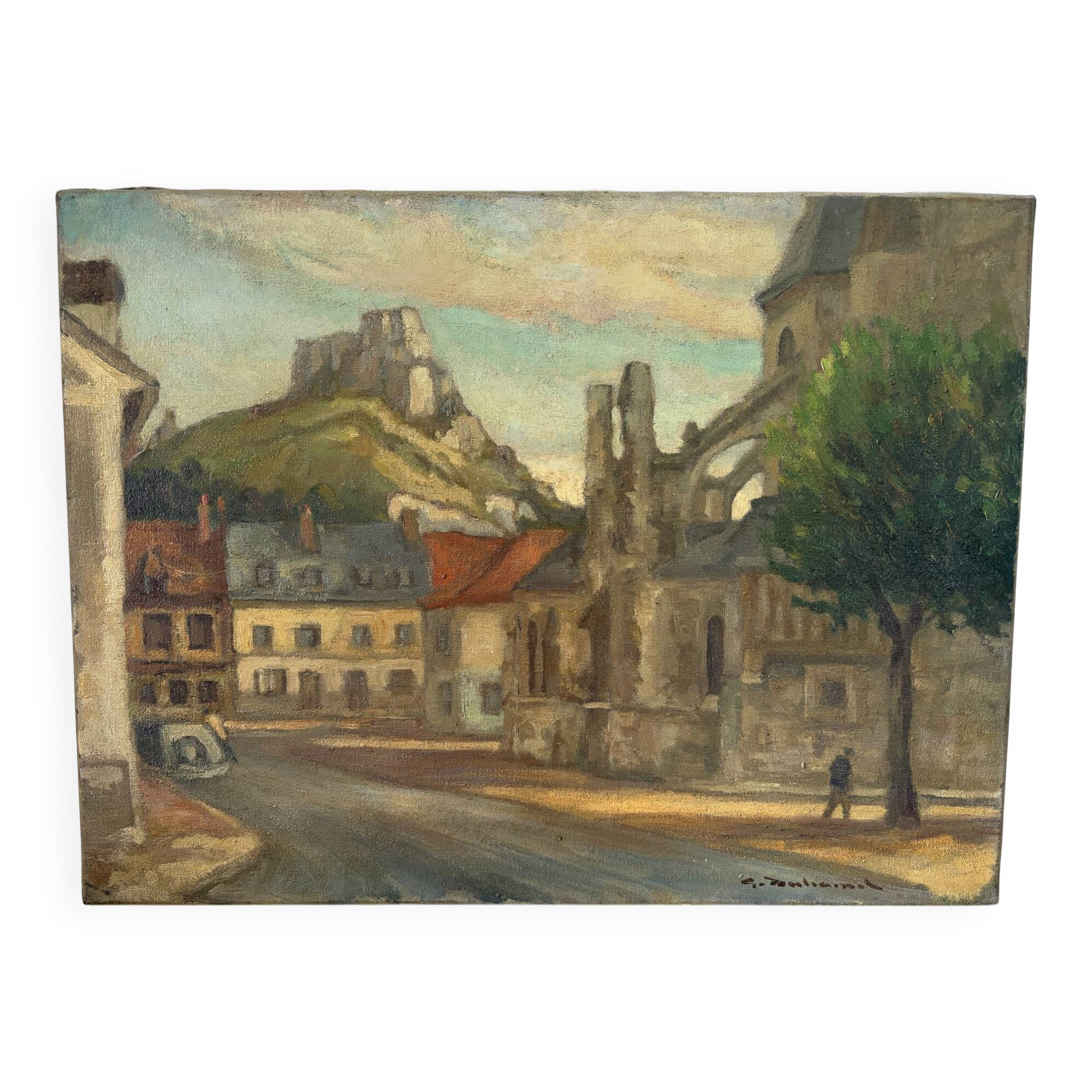 The Little Andely at Château Gaillard, oil on canvas 1954