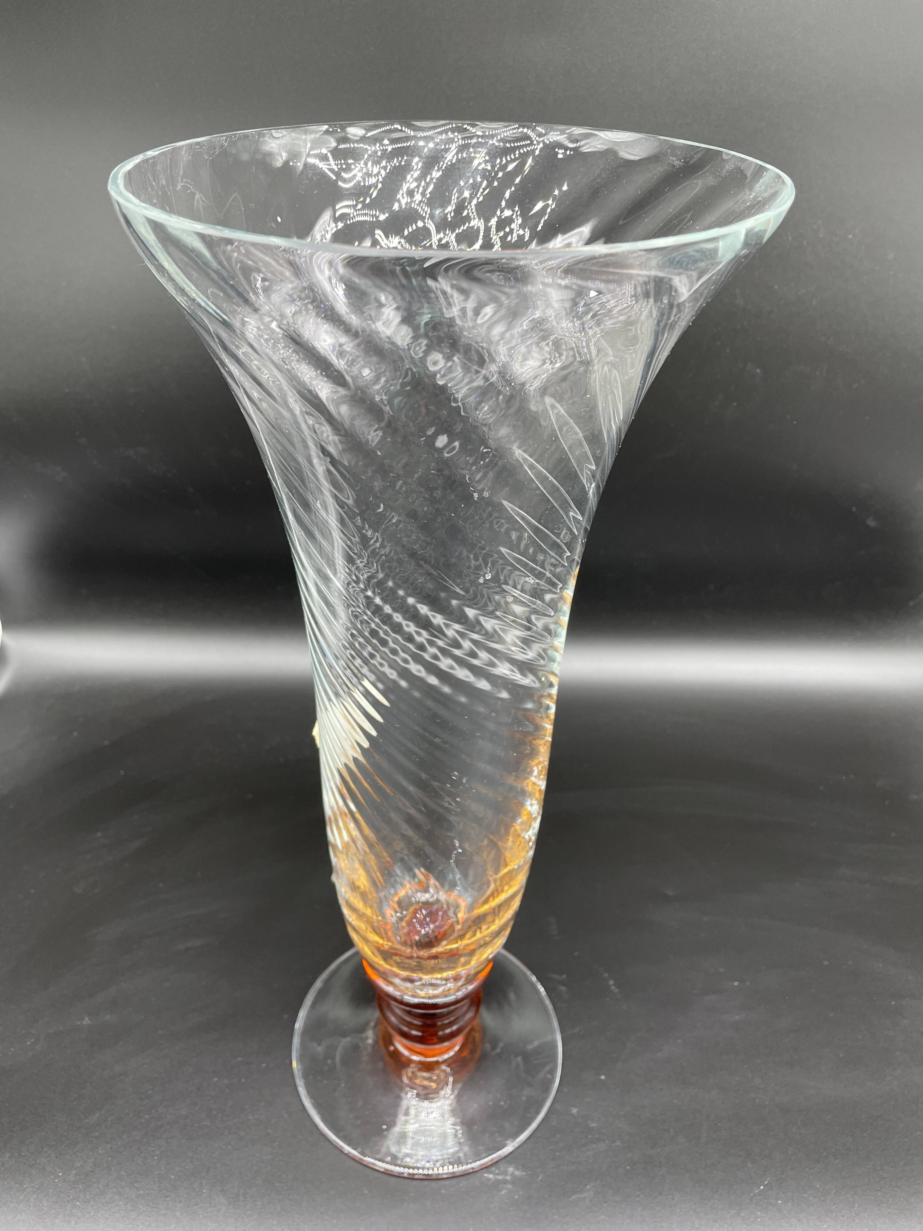 Vintage, grand, vase, cristal, cristallerie hartzviller, haut de gamme, français, chic, luxe, france