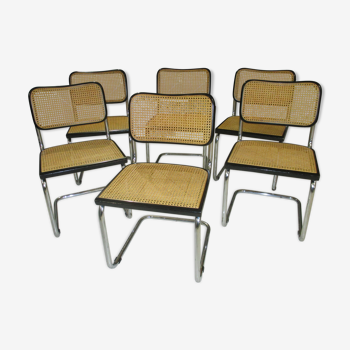 Suite 6 chairs cesca b32 Marcel Breuer vintage 1970/1980