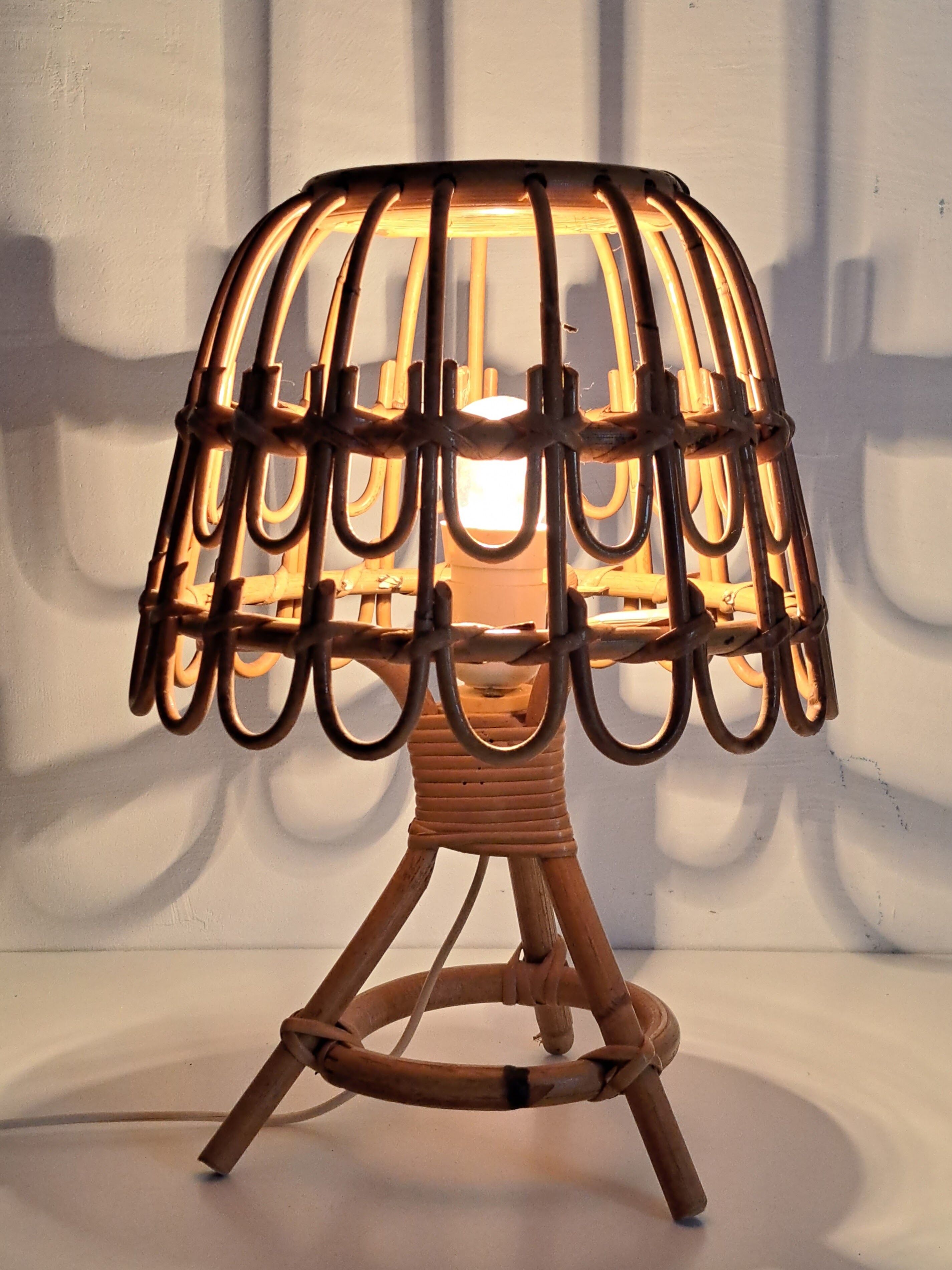 Lampe de chevet bambou